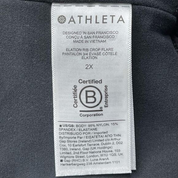 Athleta Elation Rib Crop Flare Pants size 2X Black - Picture 8 of 12